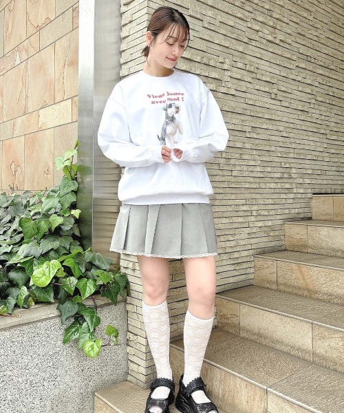 F i.n.t（フィント）の「シュナウザーのリオ君プリントスウェット（スウェット・レディース・レッド/ミント・FREE）」の8枚目の写真