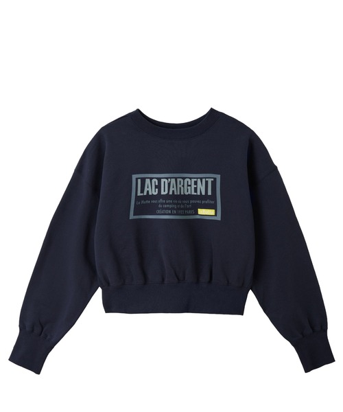 LA MARINE FRANCAISE(マリン フランセーズ)の「【LA HUTTE】ショート丈スウェット(Tシャツ/カットソー・レディース・グレー/オフホワイト/ネイビー・FREE)」の3枚目の写真