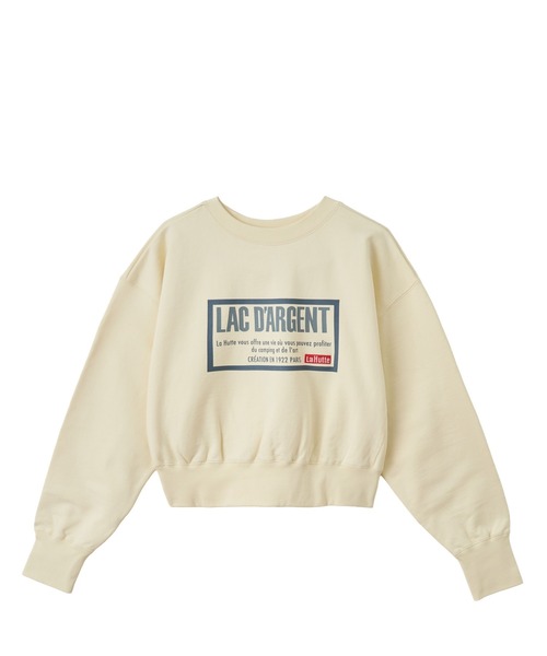 LA MARINE FRANCAISE(マリン フランセーズ)の「【LA HUTTE】ショート丈スウェット(Tシャツ/カットソー・レディース・グレー/オフホワイト/ネイビー・FREE)」の1枚目の写真