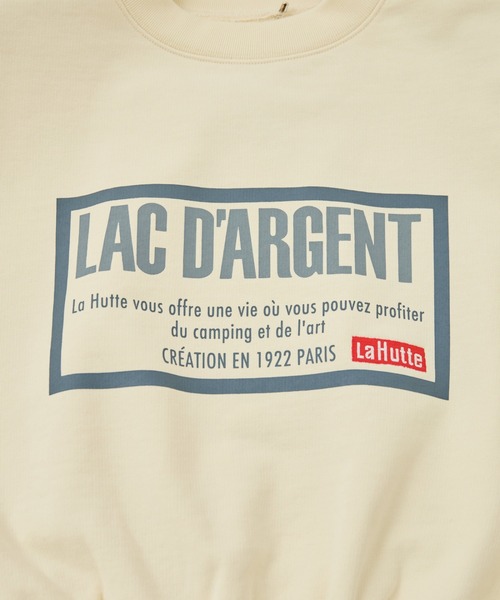 LA MARINE FRANCAISE(マリン フランセーズ)の「【LA HUTTE】ショート丈スウェット(Tシャツ/カットソー・レディース・グレー/オフホワイト/ネイビー・FREE)」の4枚目の写真