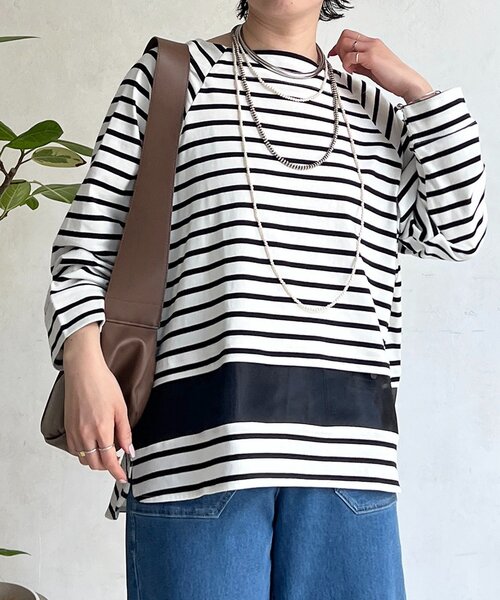 un dix cors（アンディコール）の「シアーラインシルケットプルオーバー（Tシャツ/カットソー・レディース・ブラック/オフホワイト/ホワイト・FREE）」の22枚目の写真