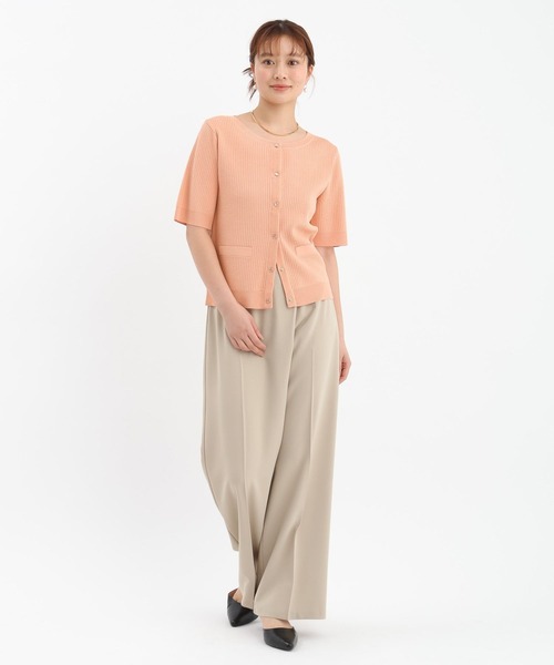 Andemiu(アンデミュウ)の「ラップ風ボタンパンツ653032(スラックス・レディース・ベージュ/ネイビー・SMALL/MEDIUM)」の6枚目の写真