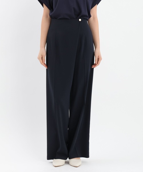 Andemiu(アンデミュウ)の「ラップ風ボタンパンツ653032(スラックス・レディース・ベージュ/ネイビー・SMALL/MEDIUM)」の10枚目の写真