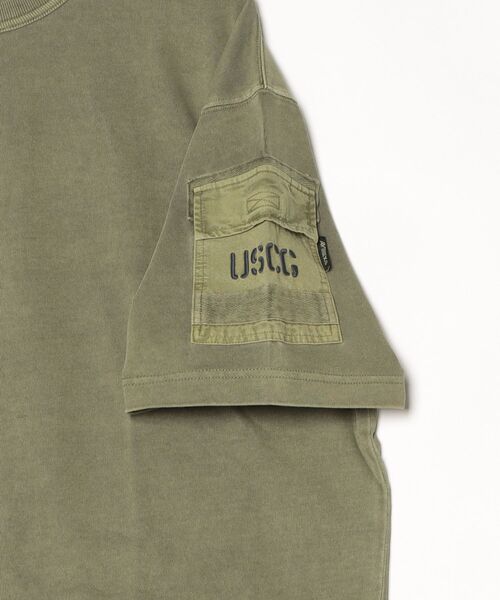 AVIREX（アヴィレックス）の「FADED S/S MIL. PKT T-SHIRT / フェイド ショートスリーブ ミリタリー ポケット Tシャツ / AVIREX / アヴィレックス（Tシャツ/カットソー・メンズ・オフホワイト/オリーブ/ブルーグレー/チャコール・LARGE/MEDIUM/XX-LARGE/X-LARGE）」の16枚目の写真