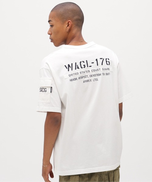 AVIREX（アヴィレックス）の「FADED S/S MIL. PKT T-SHIRT / フェイド ショートスリーブ ミリタリー ポケット Tシャツ / AVIREX / アヴィレックス（Tシャツ/カットソー・メンズ・オフホワイト/オリーブ/ブルーグレー/チャコール・LARGE/MEDIUM/XX-LARGE/X-LARGE）」の20枚目の写真