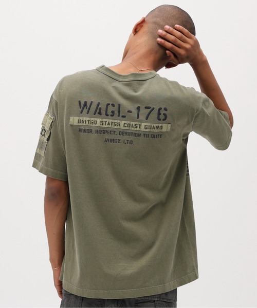 AVIREX（アヴィレックス）の「FADED S/S MIL. PKT T-SHIRT / フェイド ショートスリーブ ミリタリー ポケット Tシャツ / AVIREX / アヴィレックス（Tシャツ/カットソー・メンズ・オフホワイト/オリーブ/ブルーグレー/チャコール・LARGE/MEDIUM/XX-LARGE/X-LARGE）」の6枚目の写真