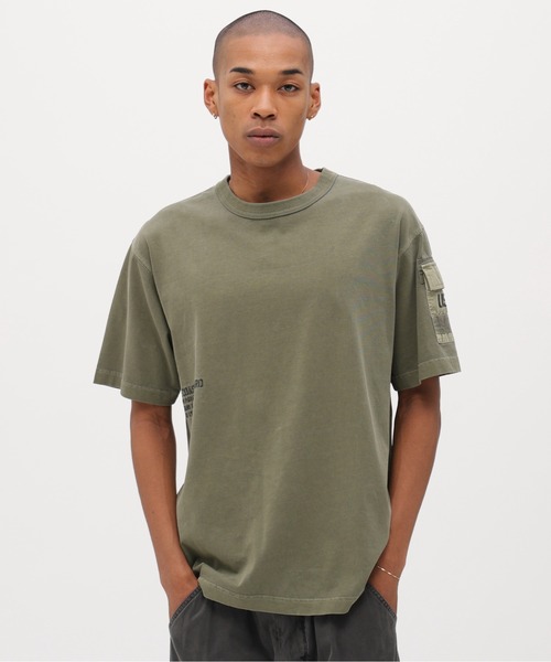 AVIREX（アヴィレックス）の「FADED S/S MIL. PKT T-SHIRT / フェイド ショートスリーブ ミリタリー ポケット Tシャツ / AVIREX / アヴィレックス（Tシャツ/カットソー・メンズ・オフホワイト/オリーブ/ブルーグレー/チャコール・LARGE/MEDIUM/XX-LARGE/X-LARGE）」の8枚目の写真