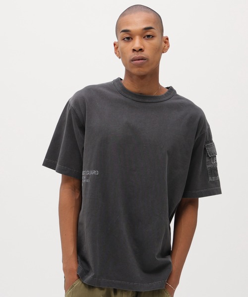 AVIREX（アヴィレックス）の「FADED S/S MIL. PKT T-SHIRT / フェイド ショートスリーブ ミリタリー ポケット Tシャツ / AVIREX / アヴィレックス（Tシャツ/カットソー・メンズ・オフホワイト/オリーブ/ブルーグレー/チャコール・LARGE/MEDIUM/XX-LARGE/X-LARGE）」の12枚目の写真