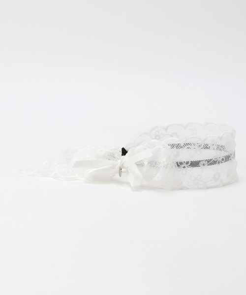 mezzo piano Junior（メゾピアノジュニア）の「レース＆リボンカチューシャ（その他ヘアアクセサリー・キッズ・オフホワイト・F）」の6枚目の写真