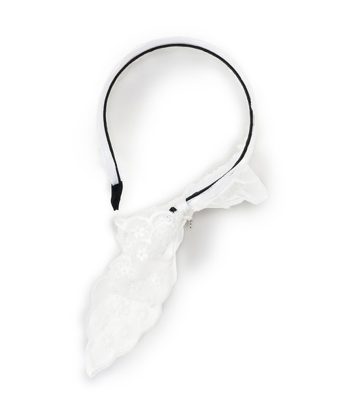 mezzo piano Junior（メゾピアノジュニア）の「レース＆リボンカチューシャ（その他ヘアアクセサリー・キッズ・オフホワイト・F）」の11枚目の写真