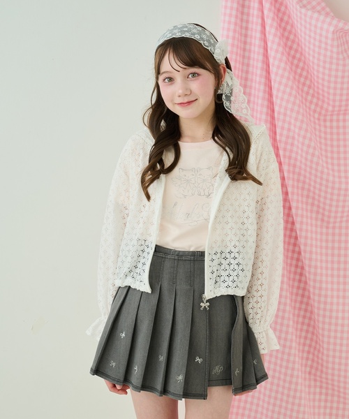 mezzo piano Junior（メゾピアノジュニア）の「レース＆リボンカチューシャ（その他ヘアアクセサリー・キッズ・オフホワイト・F）」の3枚目の写真