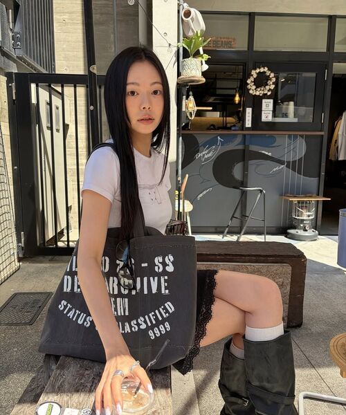 DEARMYDEER（ディアマイディア）の「ヴィンテージインデックスショルダーバッグ（チャコール）（ショルダーバッグ・レディース・その他・FREE）」の16枚目の写真