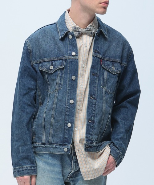 EDWIN(エドウィン)の「EDWIN (エドウィン) デニムジャケット ET1136-136 MidBlue 中色ブルー Gジャン デニム ジャケット アウター(デニムジャケット・メンズ・ブルー・LL/L/M)」の1枚目の写真