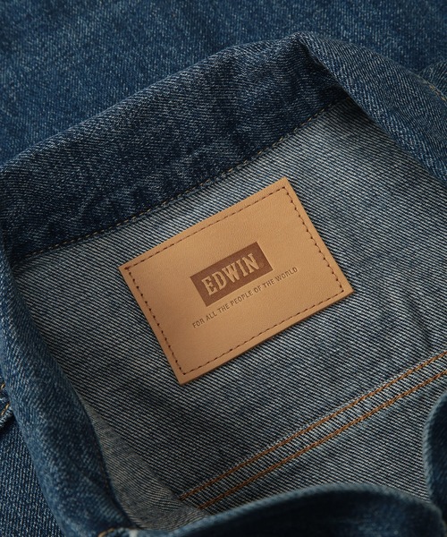 EDWIN(エドウィン)の「EDWIN (エドウィン) デニムジャケット ET1136-136 MidBlue 中色ブルー Gジャン デニム ジャケット アウター(デニムジャケット・メンズ・ブルー・LL/L/M)」の14枚目の写真