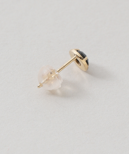 Lilas(リラ)の「ブラックダイヤローズカットピアス K10(両耳)(ピアス(両耳用)・レディース・ゴールド・FREE)」の9枚目の写真
