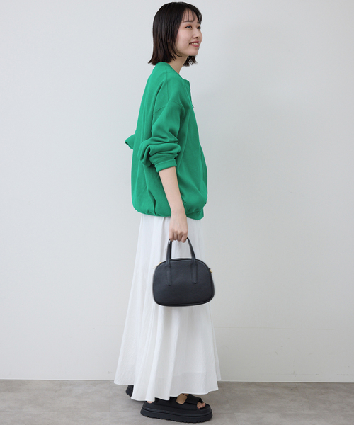 SLOBE IENA(スローブイエナ)の「《WEB限定/追加》ダブルZIPクルーネックカーディガン(カーディガン/ボレロ・レディース・ブラック/グリーン・FREE)」の13枚目の写真