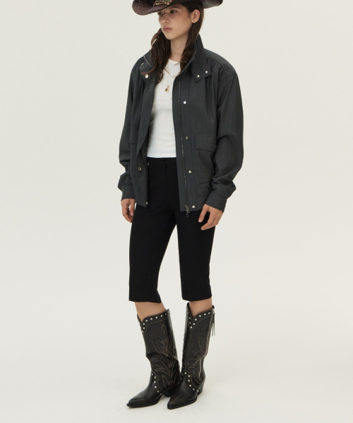 KUME(クメ)の「Back Slit Capri Pants, Black(その他パンツ・レディース・その他・LARGE/MEDIUM/SMALL)」の9枚目の写真
