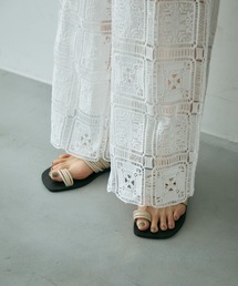 Trish | スクエアレースイージーパンツ(その他パンツ)