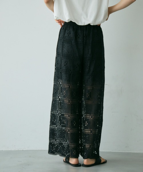 Trish（トリッシュ）の「スクエアレースイージーパンツ（その他パンツ・レディース・ホワイト/ブラック・FREE）」の12枚目の写真