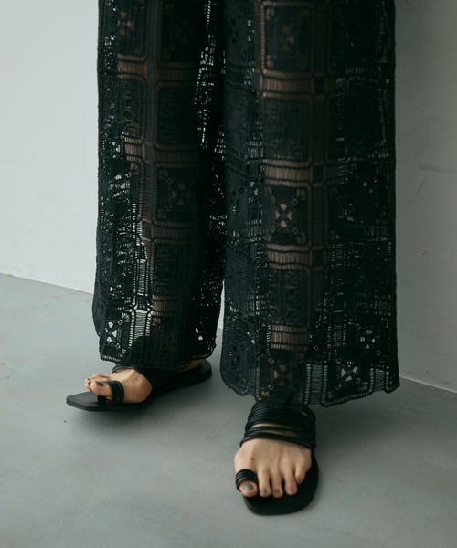 Trish（トリッシュ）の「スクエアレースイージーパンツ（その他パンツ・レディース・ホワイト/ブラック・FREE）」の16枚目の写真