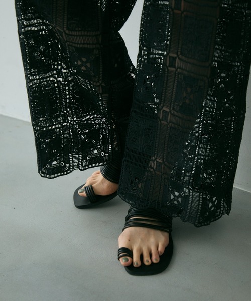 Trish（トリッシュ）の「スクエアレースイージーパンツ（その他パンツ・レディース・ホワイト/ブラック・FREE）」の17枚目の写真