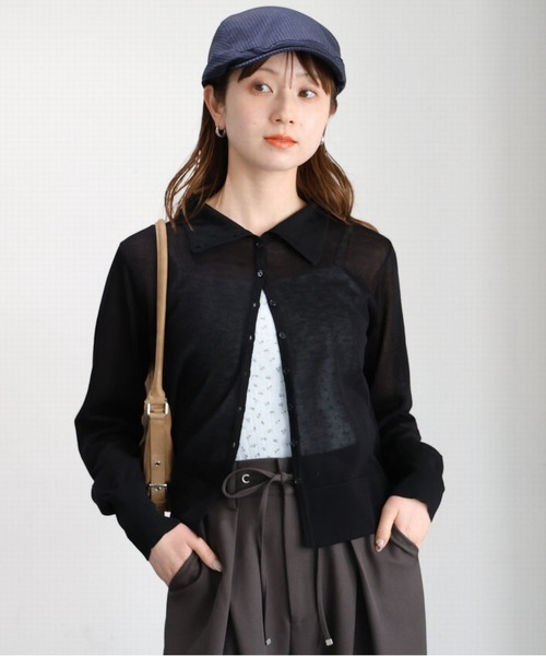 tiptop(ティップトップ)の「シアーチャーム付きカーディガン(カーディガン/ボレロ・レディース・ブラック/アイボリー/オレンジ/レッド・FREE)」の18枚目の写真