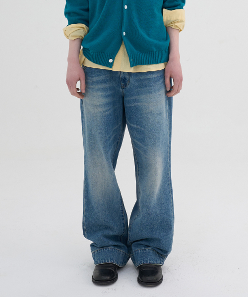engineered motion denim pants (blue)（デニムパンツ）｜NOUN（ノウン