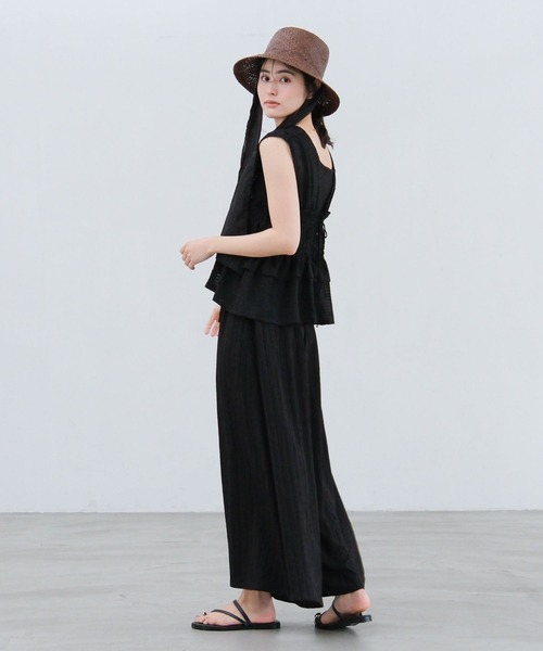 LAKOLE(ラコレ)の「14ゲージ総針スクエアタンク / 659887(タンクトップ・レディース・ホワイト/ブラウン/ライトグリーン/イエロー/ブラック/オフホワイト・FREE)」の20枚目の写真