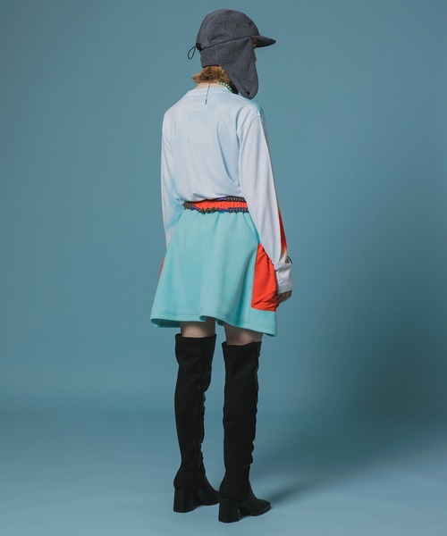 NON TOKYO(ノントーキョー)の「DIRECT PRINT L/S T-SHIRT(Tシャツ/カットソー・レディース・ホワイト×ブルー/マルチ・3/1/2)」の9枚目の写真