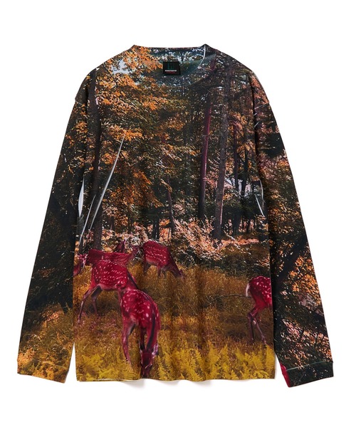 NON TOKYO(ノントーキョー)の「DIRECT PRINT L/S T-SHIRT(Tシャツ/カットソー・レディース・ホワイト×ブルー/マルチ・3/1/2)」の10枚目の写真