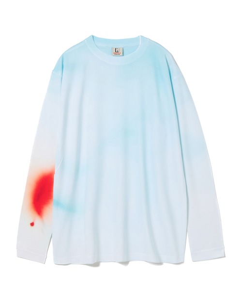 NON TOKYO(ノントーキョー)の「DIRECT PRINT L/S T-SHIRT(Tシャツ/カットソー・レディース・ホワイト×ブルー/マルチ・3/1/2)」の12枚目の写真