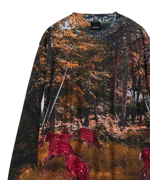 NON TOKYO(ノントーキョー)の「DIRECT PRINT L/S T-SHIRT(Tシャツ/カットソー・レディース・ホワイト×ブルー/マルチ・3/1/2)」の14枚目の写真