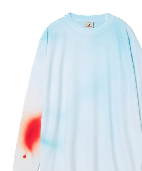NON TOKYO(ノントーキョー)の「DIRECT PRINT L/S T-SHIRT(Tシャツ/カットソー・レディース・ホワイト×ブルー/マルチ・3/1/2)」の15枚目の写真