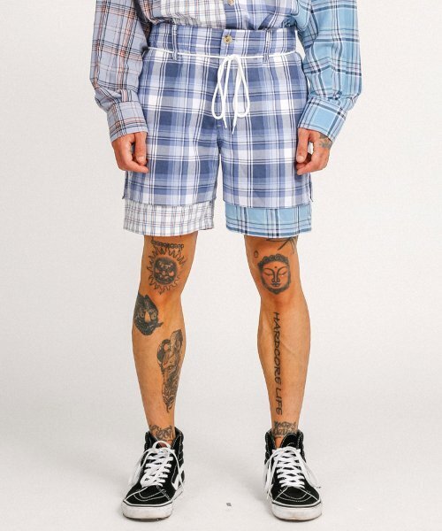 AJOBYAJO（アジョバイアジョ）の「Check Mixed Shorts [Sky Blue]（その他パンツ・レディース・その他・LARGE/MEDIUM）」の7枚目の写真