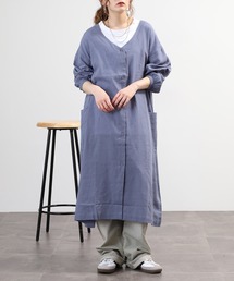 FUNALIVE（ファンアライブ）の「コットンリネン２ｗａｙ割烹着ロングエプロン（エプロン）」