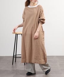 FUNALIVE（ファンアライブ）の「コットンリネン２ｗａｙ割烹着ロングエプロン（エプロン）」