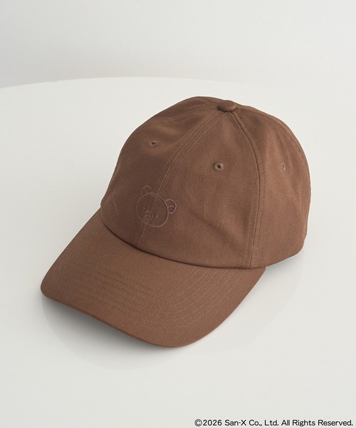 earth music&ecology（アースミュージックアンドエコロジー）の「リラックマ×earth ワンポイント刺繍キャップ（キャップ・レディース・ブラウン/アイボリー・FREE）」の2枚目の写真