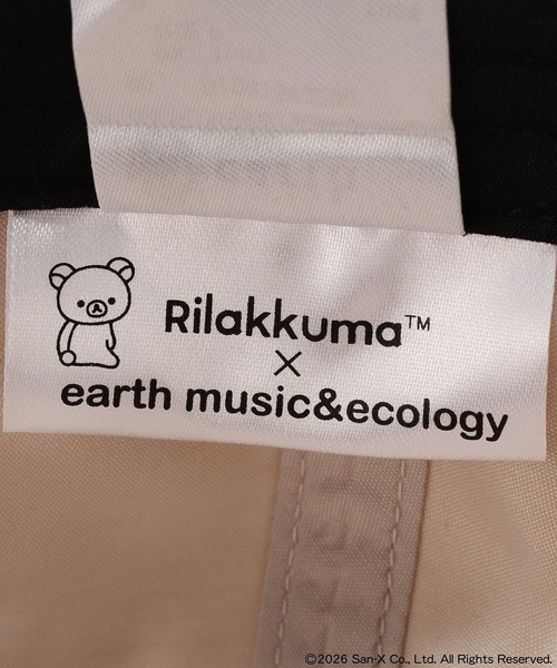 earth music&ecology（アースミュージックアンドエコロジー）の「リラックマ×earth ワンポイント刺繍キャップ（キャップ・レディース・ブラウン/アイボリー・FREE）」の7枚目の写真