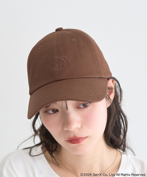 earth music&ecology（アースミュージックアンドエコロジー）の「リラックマ×earth ワンポイント刺繍キャップ（キャップ・レディース・ブラウン/アイボリー・FREE）」の9枚目の写真