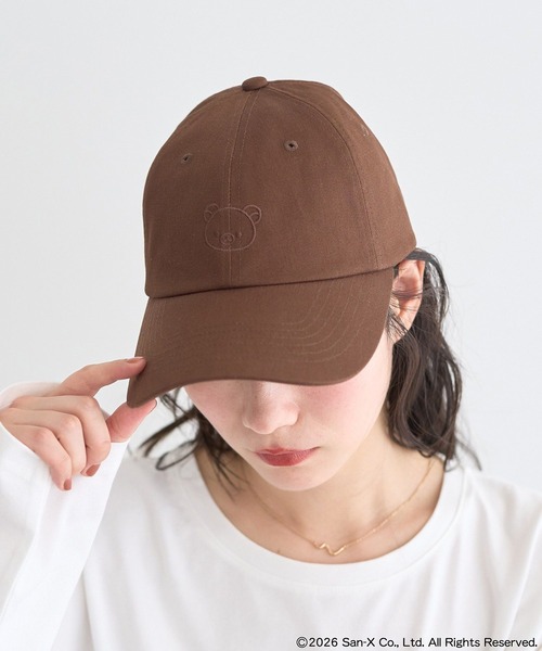 earth music&ecology（アースミュージックアンドエコロジー）の「リラックマ×earth ワンポイント刺繍キャップ（キャップ・レディース・ブラウン/アイボリー・FREE）」の10枚目の写真