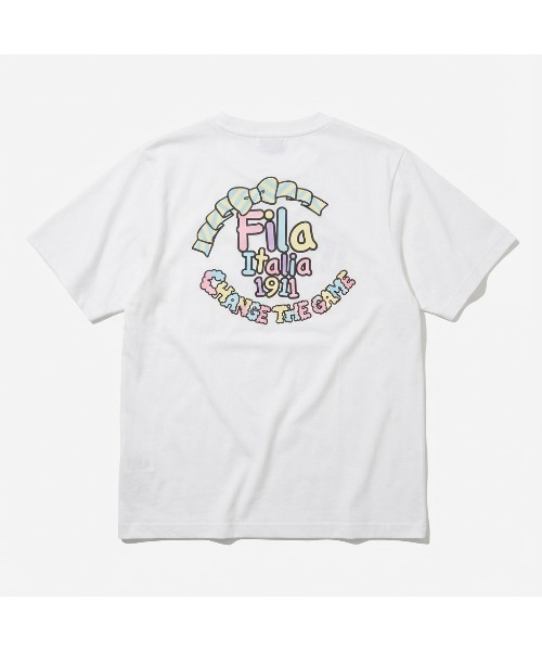 FILA（フィラ）の「OVERSIZED S/S T-SHIRT（Tシャツ/カットソー・レディース・ネイビー/ピンク/ホワイト・XL/L/M）」の7枚目の写真