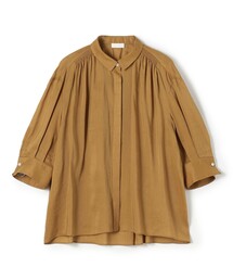 【ルナさま専用】TOMORROWLAND半袖ブラウス シワになりにくい》正解シルキードライ配色半袖ブラウス CROSS