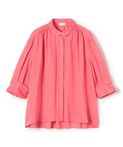 BALLSEY(ボールジィ)の「スムースラミー ハーフスリーブブラウス(シャツ/ブラウス・レディース・キャメル/ピンク/ホワイト・36)」の3枚目の写真