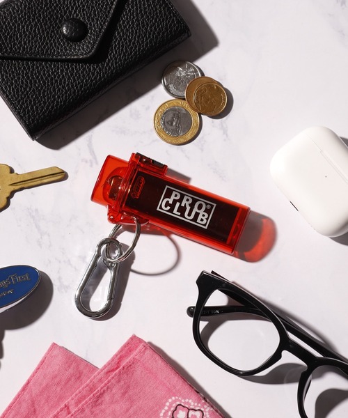 PRO CLUB LIGHTER CASE クリア ライターケース カラビナキーホルダー