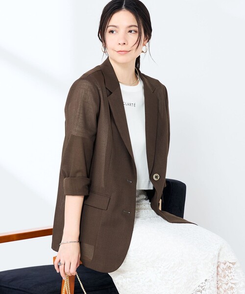 NOLLEY’S Sophi（ノーリーズソフィ）の「《手洗い可能》W&Wショート丈ロゴTシャツ（Tシャツ/カットソー・レディース・ベージュ系その他/ホワイト系その他3/ホワイト系その他2・38）」の10枚目の写真