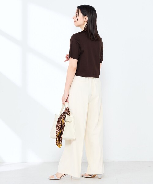 NOLLEY’S Sophi（ノーリーズソフィ）の「《手洗い可能》W&Wショート丈ロゴTシャツ（Tシャツ/カットソー・レディース・ベージュ系その他/ホワイト系その他3/ホワイト系その他2・38）」の13枚目の写真