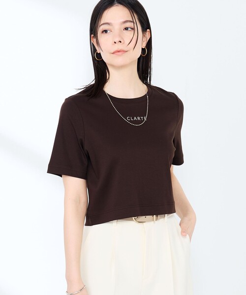 NOLLEY’S Sophi（ノーリーズソフィ）の「《手洗い可能》W&Wショート丈ロゴTシャツ（Tシャツ/カットソー・レディース・ベージュ系その他/ホワイト系その他3/ホワイト系その他2・38）」の16枚目の写真