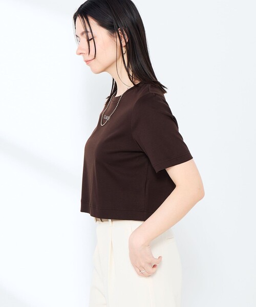 NOLLEY’S Sophi（ノーリーズソフィ）の「《手洗い可能》W&Wショート丈ロゴTシャツ（Tシャツ/カットソー・レディース・ベージュ系その他/ホワイト系その他3/ホワイト系その他2・38）」の17枚目の写真