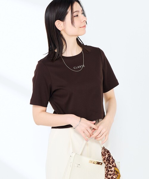 NOLLEY’S Sophi（ノーリーズソフィ）の「《手洗い可能》W&Wショート丈ロゴTシャツ（Tシャツ/カットソー・レディース・ベージュ系その他/ホワイト系その他3/ホワイト系その他2・38）」の19枚目の写真