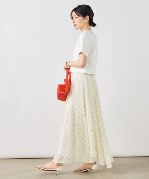 NOLLEY’S Sophi（ノーリーズソフィ）の「《手洗い可能》W&Wショート丈ロゴTシャツ（Tシャツ/カットソー・レディース・ベージュ系その他/ホワイト系その他3/ホワイト系その他2・38）」の22枚目の写真